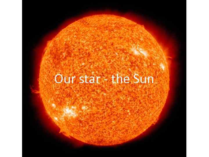 Our star - the Sun 