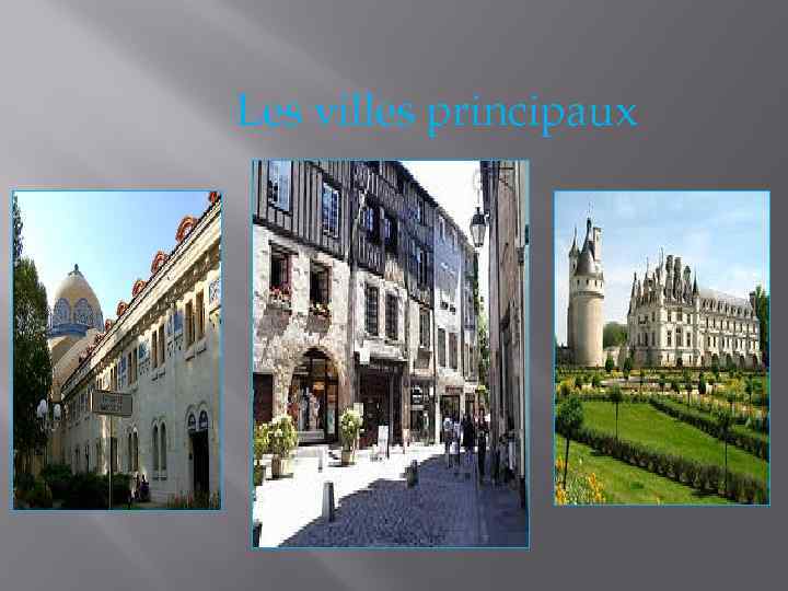 Les villes principaux 