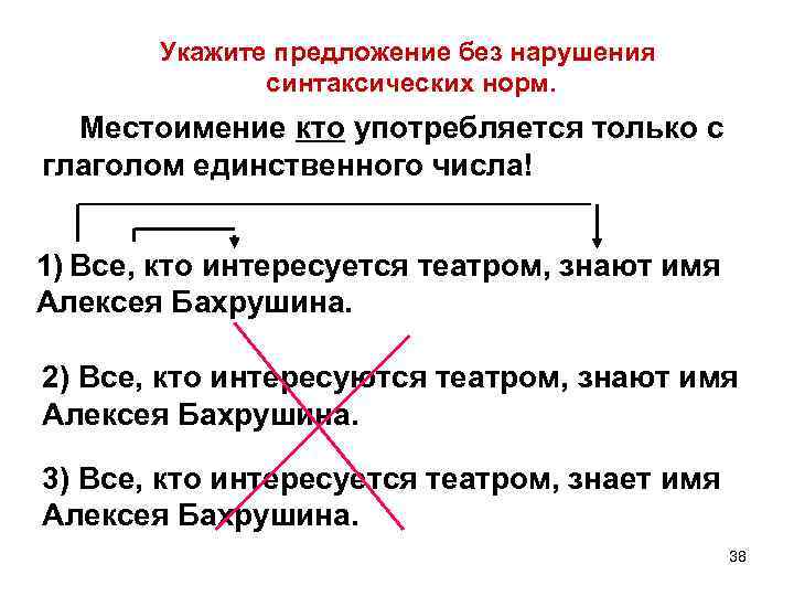 Укажите предложение без нарушения синтаксических норм. Местоимение кто употребляется только с глаголом единственного числа!