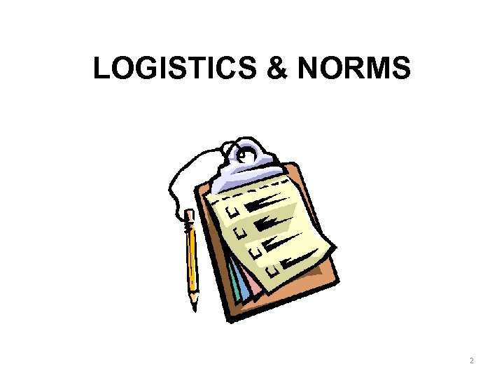 LOGISTICS & NORMS 2 