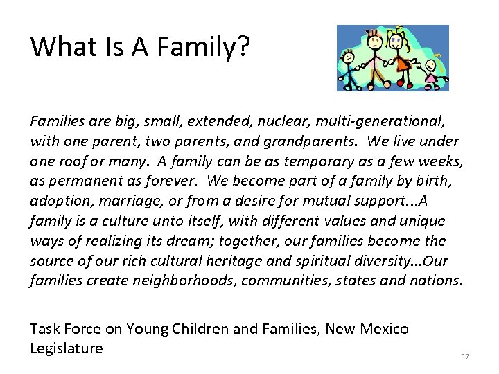 What Is A Family? Families are big, small, extended, nuclear, multi-generational, with one parent,