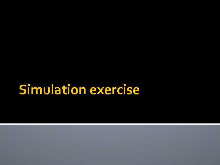 Simulation exercise 