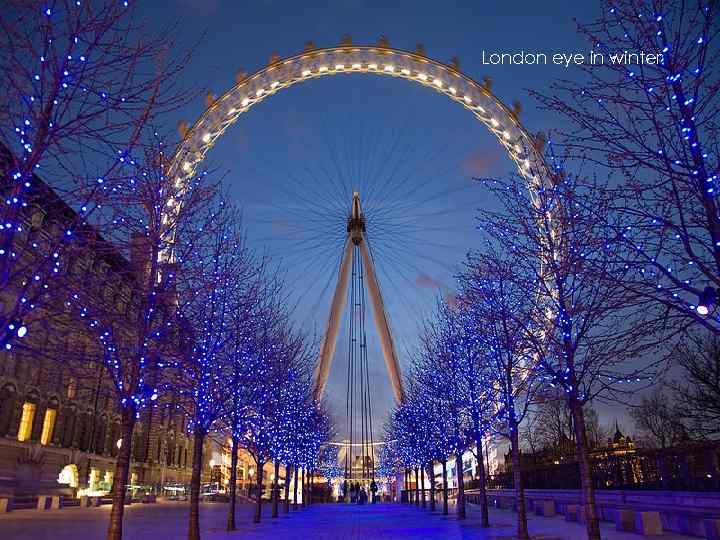 London eye in winter 