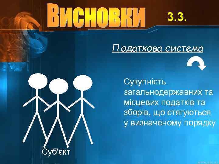 3. 3. Податкова система Сукупність загальнодержавних та місцевих податків та зборів, що стягуються у