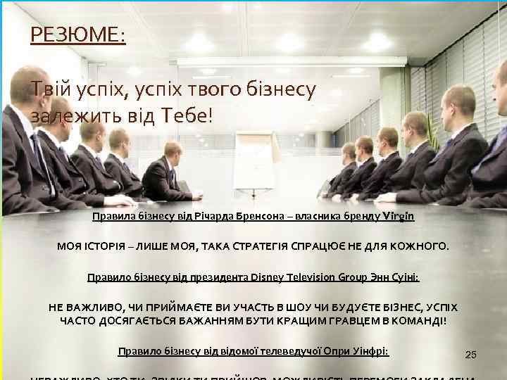 РЕЗЮМЕ: Твій успіх, успіх твого бізнесу залежить від Тебе! Правила бізнесу від Річарда Бренсона