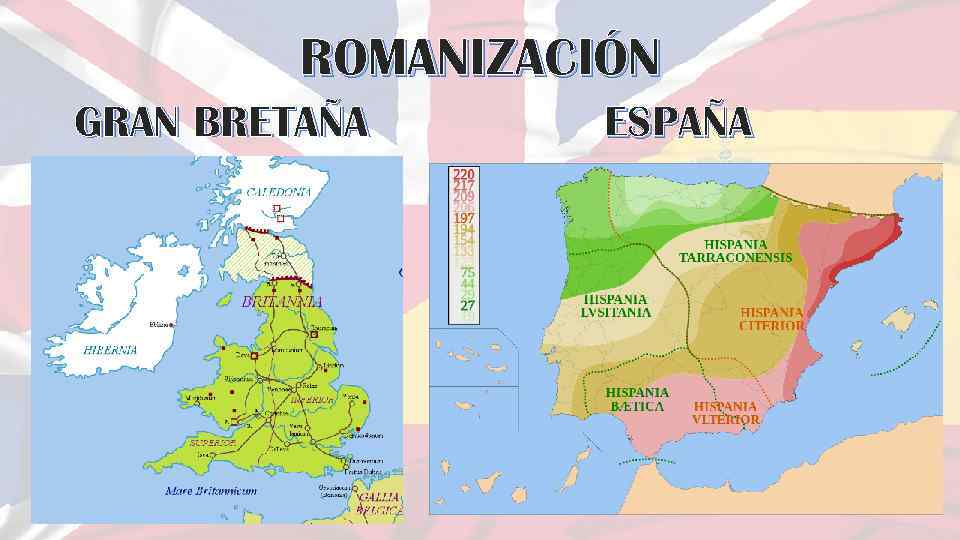 ROMANIZACIÓN GRAN BRETAÑA ESPAÑA 