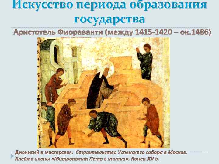 Искусство периода образования государства Аристотель Фиораванти (между 1415 -1420 – ок. 1486) 