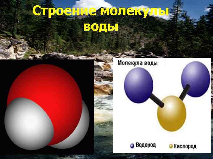 Строение молекулы воды 