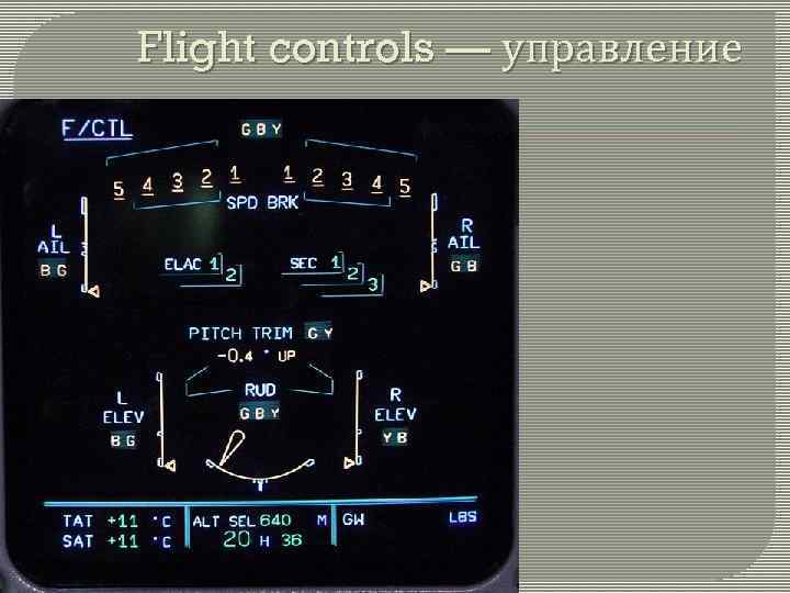 Flight controls — управление 
