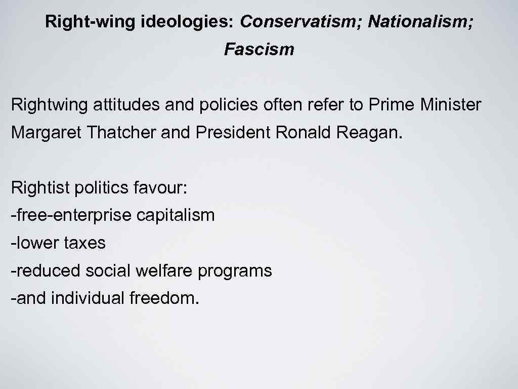 Ideologies in Politics Lecture 6 Contents 1