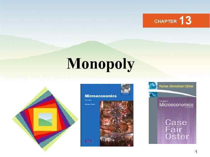 CHAPTER 13 Monopoly Business Microeconomics Instructor: Gulnara Moldasheva 1 