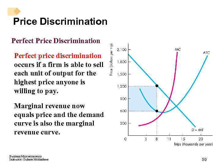 Price Discrimination Perfect price discrimination occurs if a firm is able to sell each