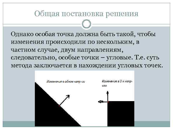 Общая постановка решения Однако особая точка должна быть такой, чтобы изменения происходили по нескольким,