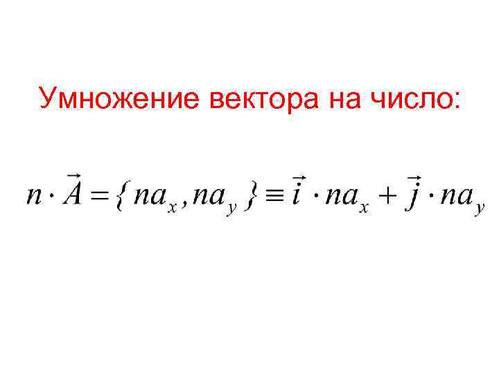 Умножение вектора на число: 