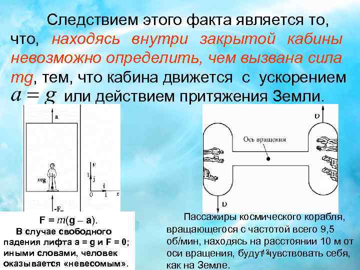 Следствием этого факта является то, что, находясь внутри закрытой кабины невозможно определить, чем вызвана