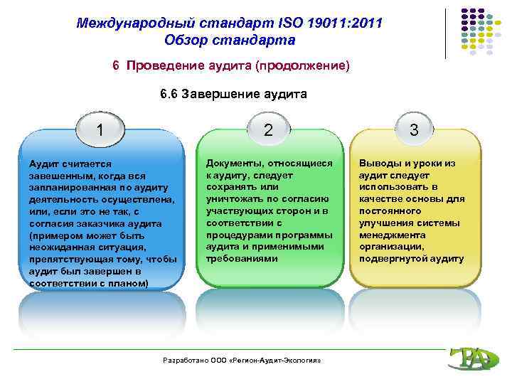 Международный стандарт ISO 19011: 2011 Обзор стандарта 6 Проведение аудита (продолжение) 6. 6 Завершение