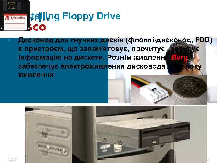 Installing Floppy Drive § ITE PC v 4. 0 Chapter 3 Дисковод для гнучких