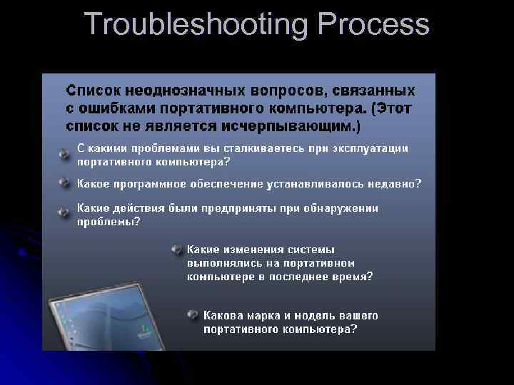 Troubleshooting Process 