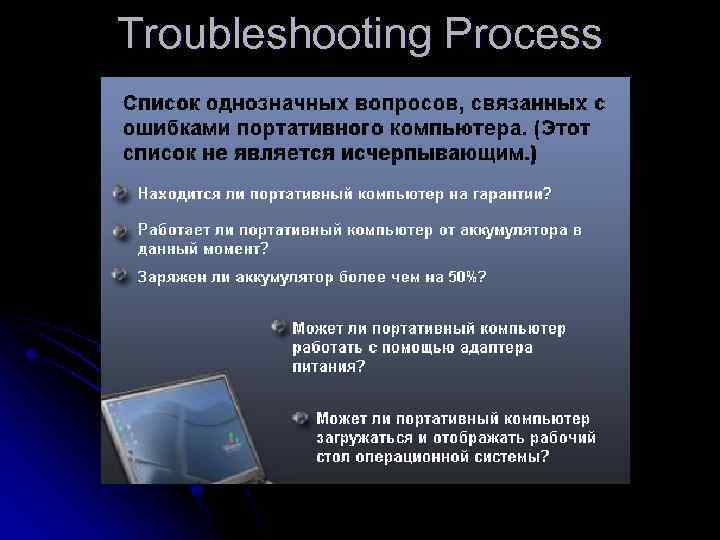 Troubleshooting Process 
