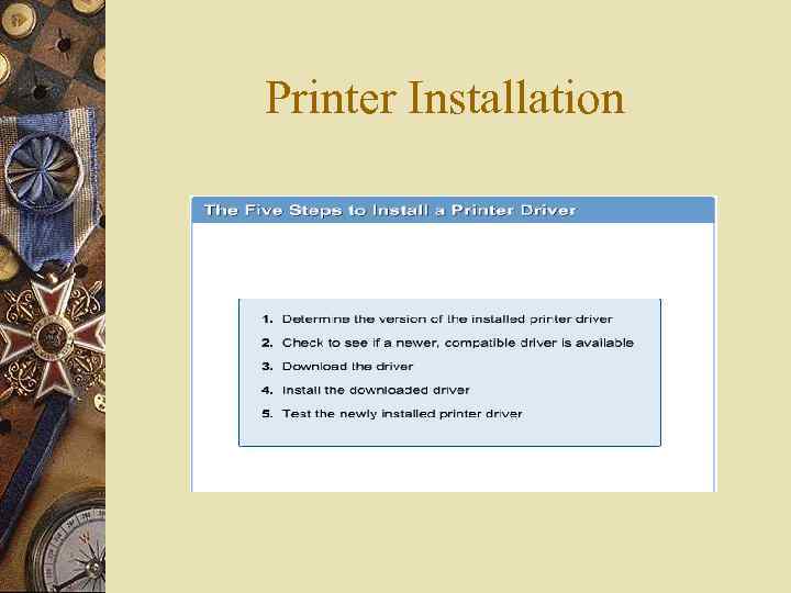 Printer Installation 