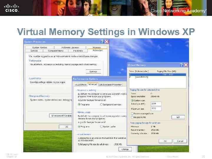 Virtual Memory Settings in Windows XP ITE PC v 4. 0 Chapter 12 ©