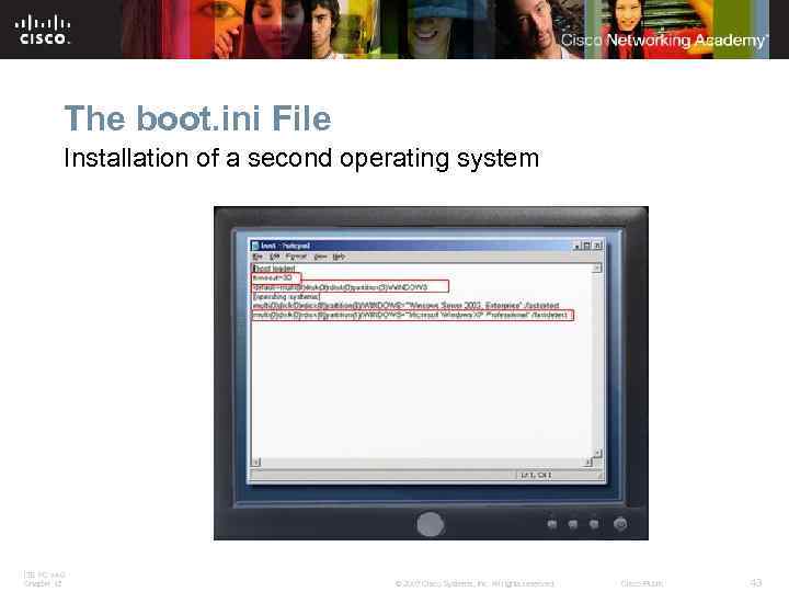 The boot. ini File Installation of a second operating system ITE PC v 4.