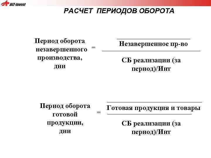 Период оборота незавершенного производства