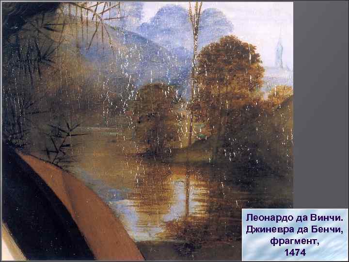 Леонардо да Винчи. Джиневра да Бенчи, фрагмент, 1474 