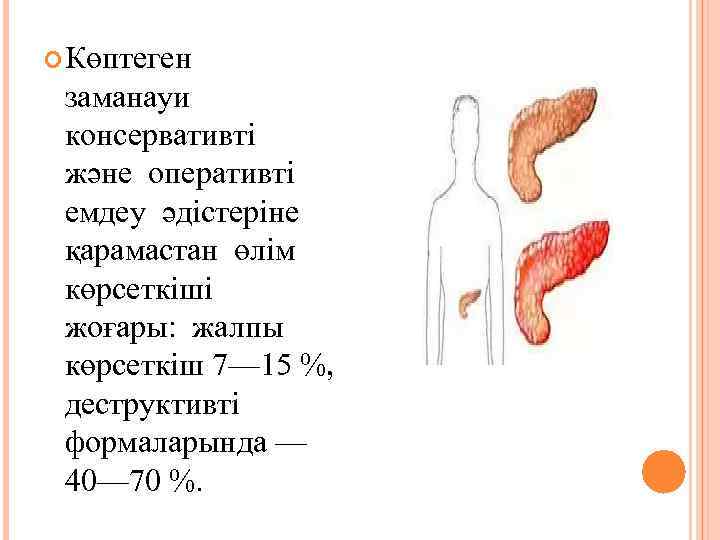  Көптеген заманауи консервативті және оперативті емдеу әдістеріне қарамастан өлім көрсеткіші жоғары: жалпы көрсеткіш