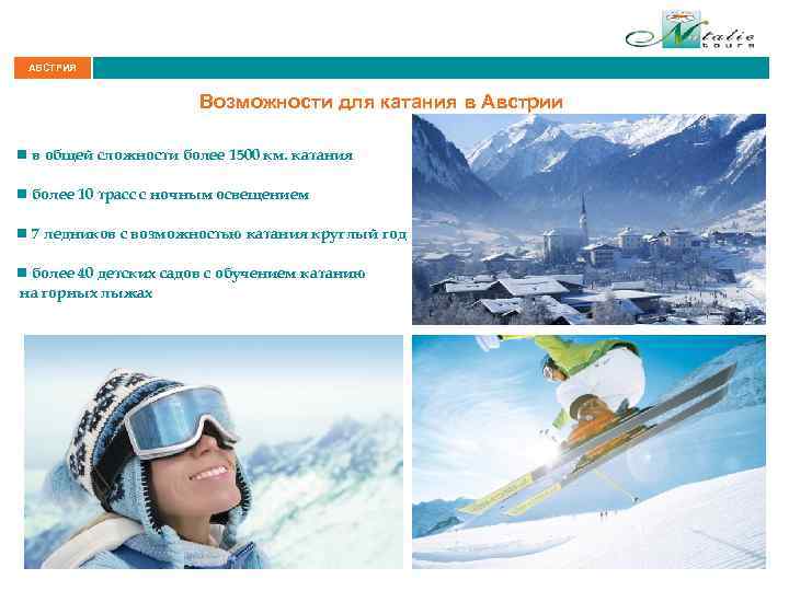 АВСТРИЯ Заальбах / Хинтерглемм Возможности для катания в Австрии n в общей сложности более