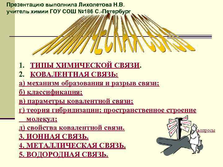 Презентацию выполнила Лихолетова Н. В. учитель химии ГОУ СОШ № 186 С. -Петербург 1.