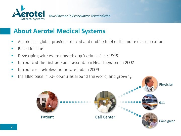 About Aerotel Medical Systems § § § 2 Aerotel is a global provider of