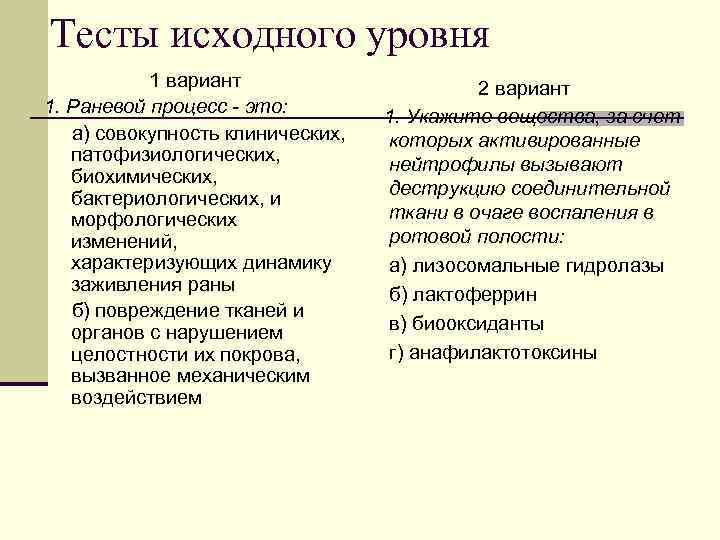 Острые и хронические заболевания тканей полости рта