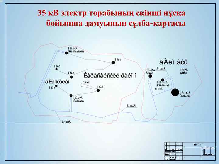 35 к. В электр торабының екінші нұсқа бойынша дамуының сұлба-картасы ЭССк – 11 –