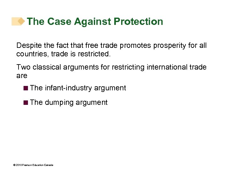 The Case Against Protection Despite the fact that free trade promotes prosperity for all