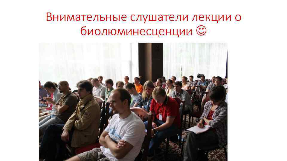 Внимательные слушатели лекции о биолюминесценции 