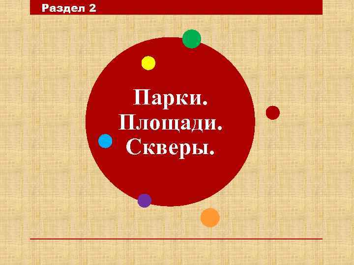 Раздел 2 Парки. Площади. Скверы. 