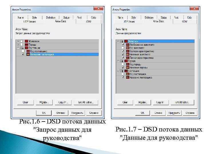 Рис. 1. 6 – DSD потока данных "Запрос данных для руководства" Рис. 1. 7