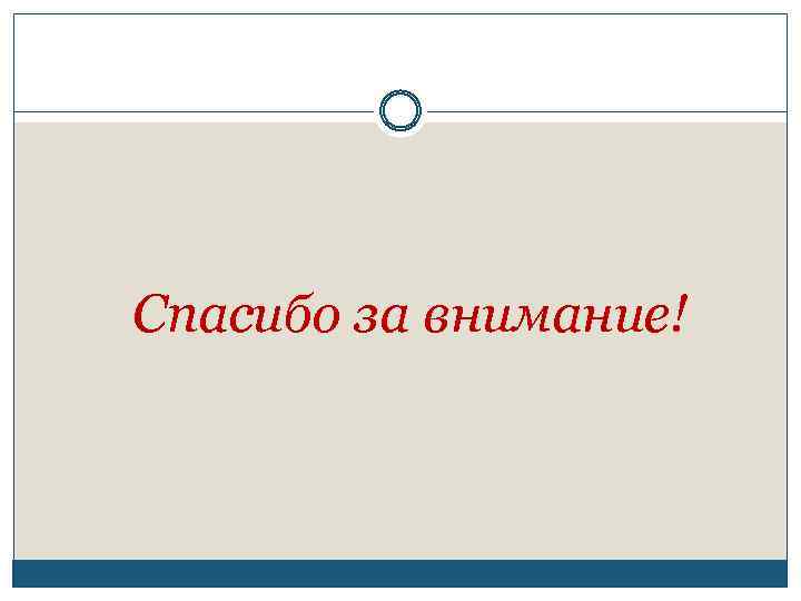 Спасибо за внимание! 