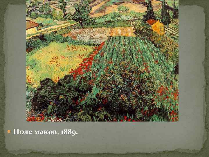  Поле маков, 1889. 