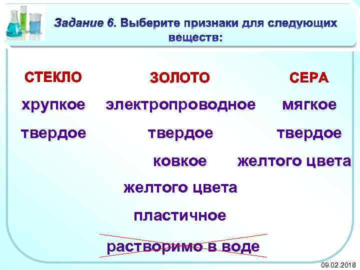 СТЕКЛО ЗОЛОТО СЕРА хрупкое электропроводное мягкое твердое ковкое желтого цвета пластичное растворимо в воде