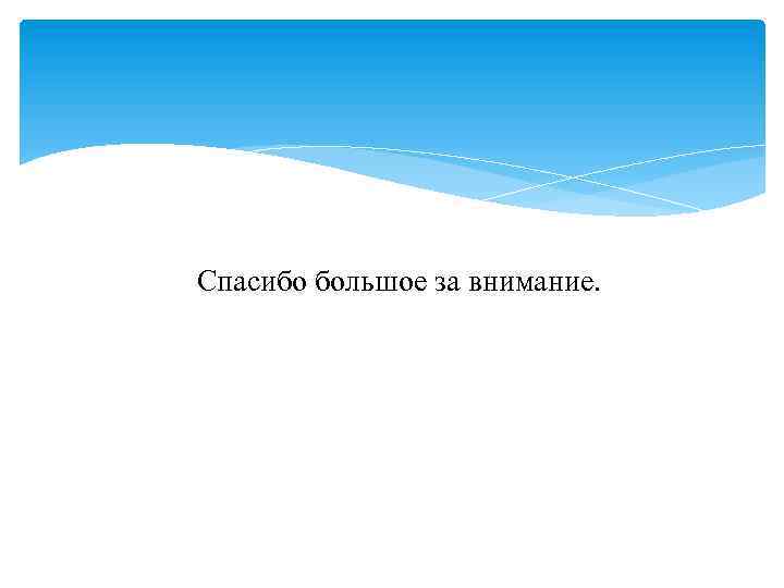 Спасибо большое за внимание. 