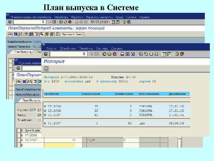 План выпуска в Системе 