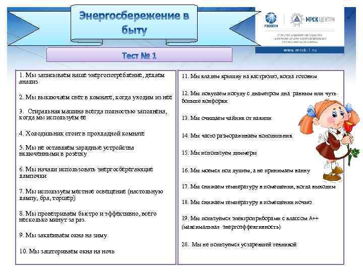 1. Мы записываем наше энергопотребление, делаем анализ 11. Мы кладем крышку на кастрюлю, когда