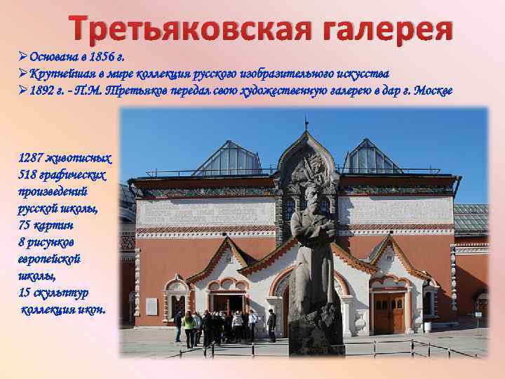 Третьяковская галерея 3 класс. Третьяковская галерея в 1856 году.