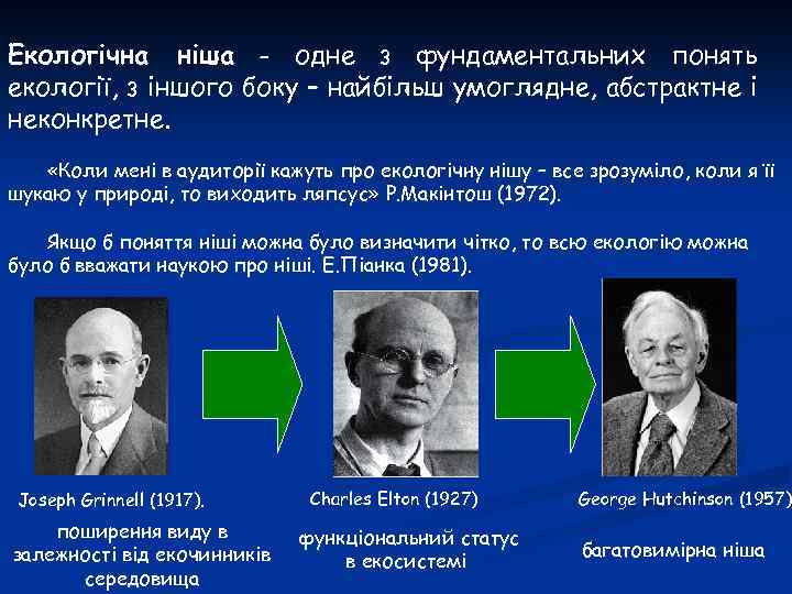 Екологічна ніша - одне з фундаментальних понять екології, з іншого боку – найбільш умоглядне,