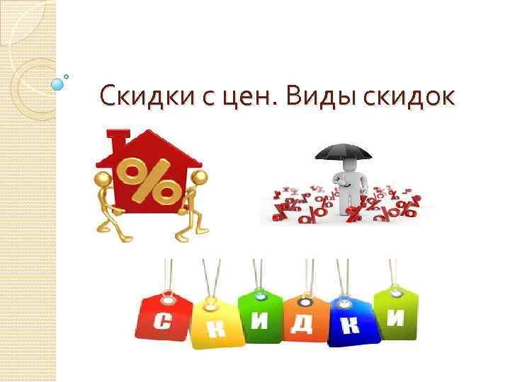 Виду цене они. Виды скидок. Скидки для презентации. Виды скидок в ценообразовании. Маркетинг скидки.