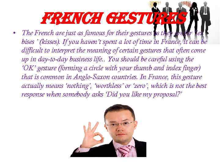 french gestures • The French are just as famous for their gestures as they