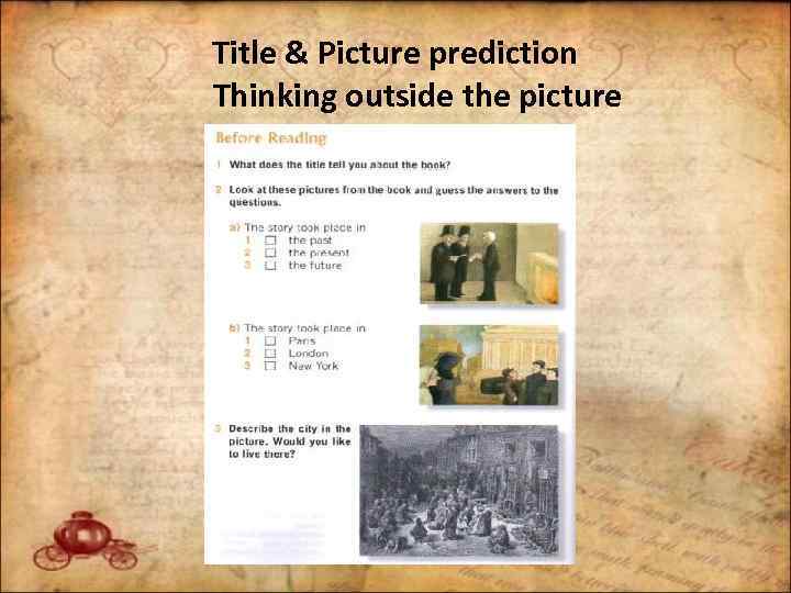 Title & Picture prediction Thinking outside the picture 