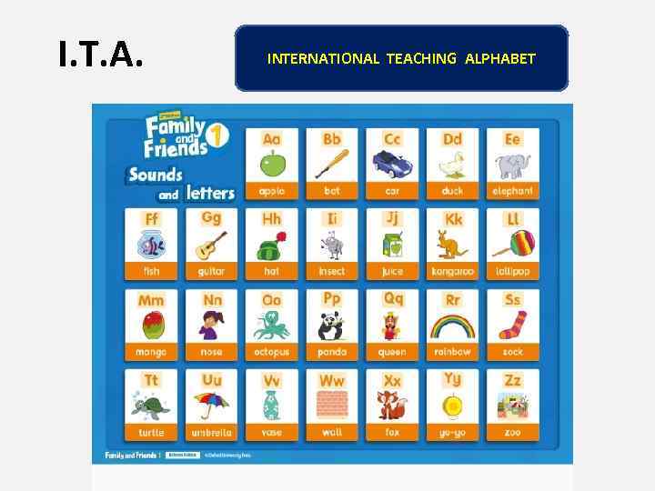 I. T. A. INTERNATIONAL TEACHING ALPHABET 